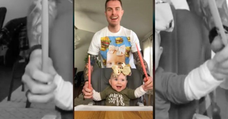Heavy Metal Baby Plays Drums Along with Classic Songs