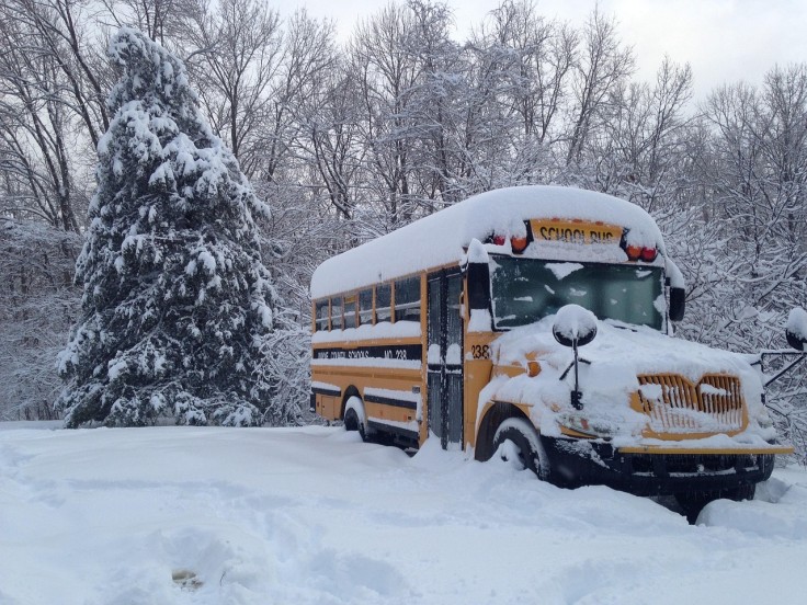 School Bus in Winter